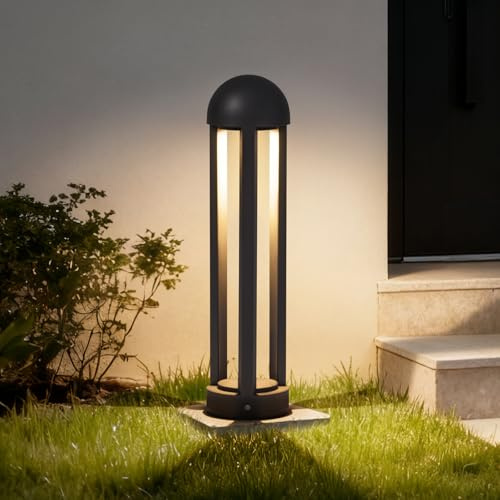 MVBT Pathway Lights, 23.6 AC 100-240V Wired Bollard Lights Outdoor, IP65 Waterproof Path Light, 3000K LED Bollard Light, Modern Commercial Landscape Lighting for Driveway Walkway Sidewalk Garden Lawn