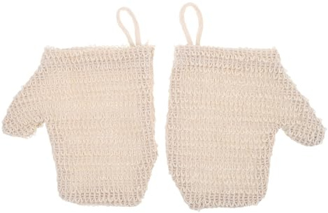 LRXIYODE 2pcs Cotton Bathing Gloves Exfoliating Mitts for Shower Women Reusable Washable Body Scrub Gloves Bathing Accessories