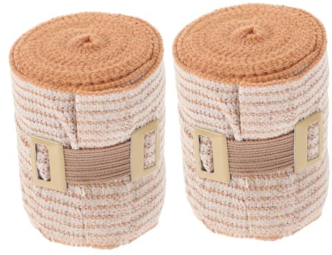 VALICLUD 2 Rolls Breathable Elastic Compression Body Wrap Supportive Stretchable Sports Bandage for Hand Knee Ankle Shoulder Hip Injury Uniform Pressure with Wrap Material