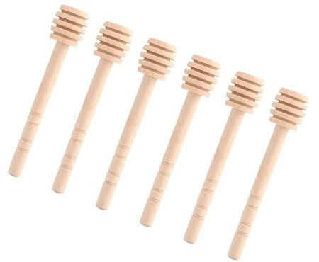 Yosoo Lot de 50 Bâtonnets à Miel en Bois, 16 Cm de Long, Cuillère à Miel pour Mariage, Anniversaire, Pot à, de Fête, Mini Cuillère à en Bois pour Bâton en Nid d'abeille (Exquis 10CM)