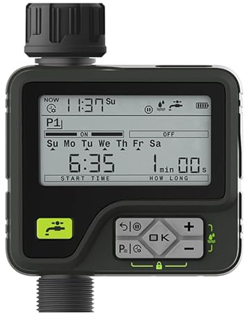Un irrigatore automatico for fiori da giardino, for balconi, con timer intelligente, for l'irrigazione, for l'irrigazione a goccia(POP4-HCT-366-BS)