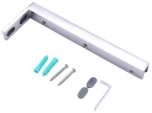 Barre de support pour porte de douche en acier, Barre stabilisatrice de mur douche en acier inoxydable 240 mm multicolore(Silver - Right)