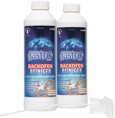 Schillings gastro Global Effektiver Backofen- und Grillreiniger - Entfernt hartnäckigen Schmutz und Fett auch auf der Herdplatte oder im Backrohr (2 x 500ml)