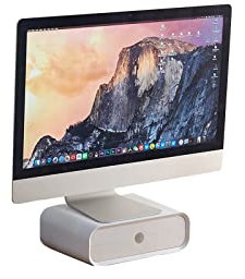 Escritorio del Ordenador Portátil De Pantalla Vertical De Sobremesa Soportes Incorporado En Cajones De Almacenamiento For Macbook, TV, PC, Ordenador Portátil, 31.5x22x10cm (Color : White)