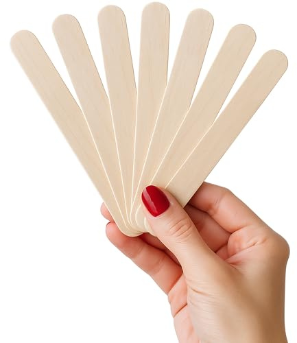 Belle Vous Lot de 500 spatules en bois pour cire - Tailles variées - Spatules épilation cire chaude/tiède pour sourcils, moustache, visage, corps, jambes