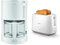 Krups F30901 Filterkaffeemaschine ProAroma | Glaskanne | Warmhaltefunktion | 10 Tassen | 1.050 W | Weiß & Philips HD2581/00 Toaster, integrierter Brötchenaufsatz, 8 Bräunungsstufen, weiß