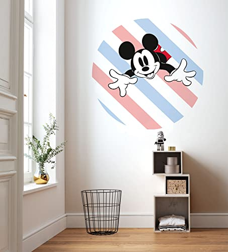 Komar Vlies Fototapete selbstklebend - Mickey Hang in There - Größe 125 x 125 cm (Breite x Höhe) - Disney, Kinderzimmer, Kindertapete, Tapete, Wandtattoo
