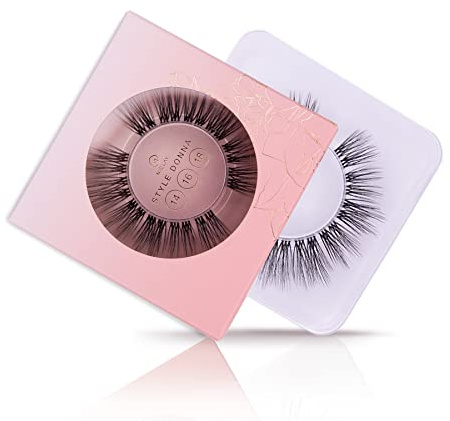 NICLAY Glamour Lash Single Donna – Wimpernverlängerung, Wimpernkranz, Set mit Wimpernkleber & Pinzette, Künstliche Wimpern, Lash Extensions – dauerhaft bis zu 7 Tage tragbar (14/16/18)