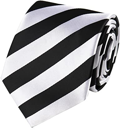HOULIFE schwarze krawatte herren - einfarbige Satin Herrenkrawatte, Krawatte Aus Polyester Paisley Krawatte, schwarz-weiß gestreifte Krawatte für den Täglichen Gebrauch In der Hochzeit, Party