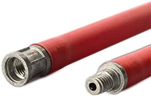 La zappa Barra flexible de PVC para escobillas, escoba chimenea, kit de limpieza para estufa de leña (Asta de 2 m)