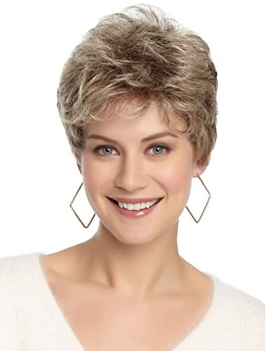 Goldene Haarperücken Für Frauen, Flauschige Kurze Haare Temperament Schrägen Pony Blonde Lockige Perücke, Natürlich Aussehende Haare Perücke Für Den Täglichen Gebrauch, Geeignet Für Mädchen Mittleren