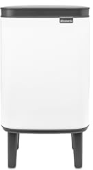 Brabantia - Bo Waste Bin Hi 4L with Soft Close Lid, Removable Inner Bucket, and Transport Grip – Ideal for Bathroom, Bedroom, and Home Office – White