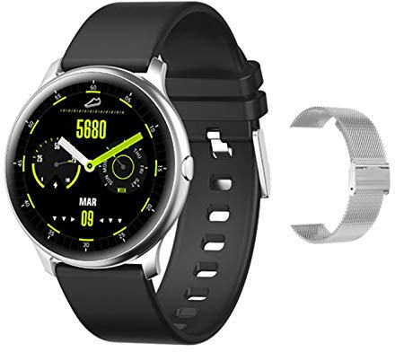 QESTO FDD KW13 Smartwatch Ip68 Impermeable Monitor de frecuencia cardíaca Pulsera Deporte Natación Fitness Reloj Inteligente para Hombres Conecta Android iOS (F)(G)