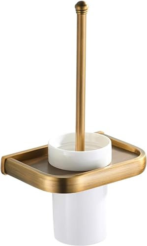 JQFDD Antique Brosse de Toilette WC Laiton Murale Brosses WC et Support Antibactérienne Balayette WC pour Salle de Bain
