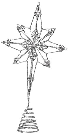 MAGICLULU 1stück Weihnachtsbaum-Stern Topp Dekoration Achtzackiger Christbaumstern Für Festliche Anlässe Installieren Silberne Farbe Für Weihnachtsfeiern