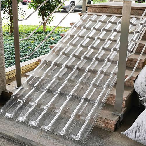 LLYLAFDC Dachverkleidungsplatte, UV-Schutz/Wärmeisolierung, 1.5mm Dick, Dachblech Für Den Austausch Von,Polyester Wellbahn Natur,FRP-Tageslichtplatten,Ersatzplatten,1pcs