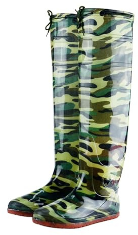 Watstiefel Camouflage Watstiefel Für Männer Frauen Hüftstiefel Leichtgewichtige wasserdichte Anti-Rutsch-Regenstiefel Für Angeln Jagd(40 EU)