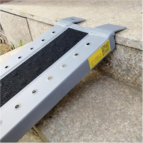 Schwellenrampe, Rollstuhlrampe für Stufen, 91 cm, 152 cm lang, robuste Schwellenrampe für Zuhause, Treppen, Türen, Auto, rutschfeste Oberfläche, 272 kg Kapazität (160 cm)