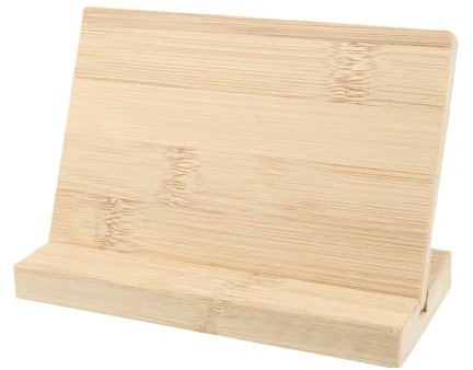 Operitacx Bamboo Display Board Base Blank for Payment Code Desktop Name Plate for Home Office