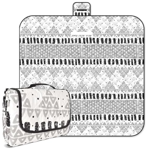 Naapesi Manta de Picnic Impermeable 200x200 cm - Manta de Playa Antiarena, Extra Grande y Plegable para Camping, Parque, Playa & Senderismo - Lavable a Máquina, Portátil con Asa de Transporte
