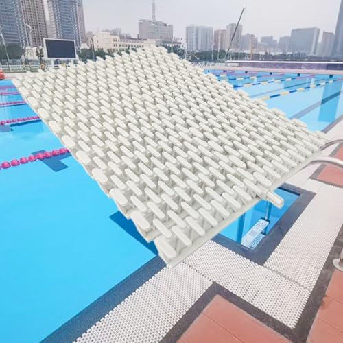 Schwimmbadabfluss Überlaufgitter PP-Kunststoff Gitterrost Abdeckstreifen Weißer Gespleißter Gitterrost Spleißender Schwimmbadgitterrost für Gehwege Balkon Dusche(8pcs,30 * 100cm)