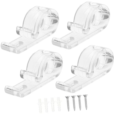 UKCOCO 4 Piezas Gancho Para Cortina Enrollable Ganchos De Fijación Con Tornillos y Tapones Para De Cadena Con Cuentas Para Persianas Enrollables Accesorios Para Persianas