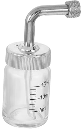 Vaguelly Glass Airbrush Paint Jar Oxygen Insulation Accessory Humidifier Bottle Small Metal Lid