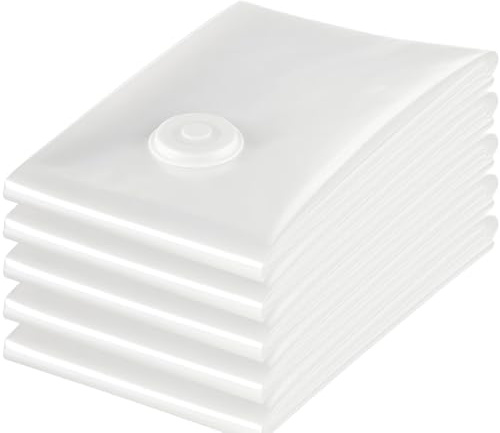 KAMACA Vakuumbeutel 6er-Set – Kompressionsbeutel mit Ventil für Kleidung, Bettdecken und Bettwäsche – Platzsparende Aufbewahrung für Reise, Umzug, Keller oder Schrank (XXL JUMBO 130 x 80 cm)