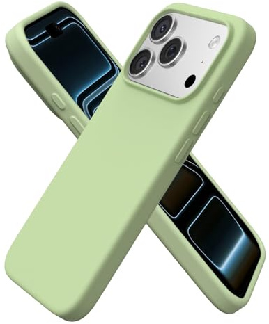 ORNARTO für iPhone 17 Pro Hülle aus Silikon 6,3 Zoll - Leicht Grün | Premium Flüssigsilikon, dünne Handyhülle, weich und griffig, tolle Haptik, stoß- und kratzfest, große Farbauswahl