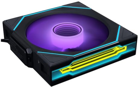 Lian Li UNI FAN SL-INF WIRELESS RGB Fan 120mm Black | PWM Case Fan With Interlocking Design, ARGB Lighting & Infinity Mirror, High-Performance, Low-Vibration & Quiet