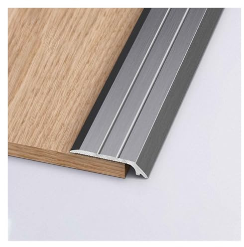Aluminium Boden-Leiste Als, Übergangsprofil Höhenausgleich, Wasserdicht Anti-Rost, Übergangsprofil Selbstklebend, Für Türen Schwellen, Fliesen, Laminat, Planken(Gray)