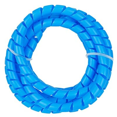 Aramox Avvolgicavo a Spirale da 8 Mm con Manicotto di Avvolgimento in Polipropilene per la Gestione dei Cavi dello Scooter Elettrico e L'organizzatore dei Freni da 2 M (BLUE)