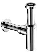 SCHELL 014290699 Geruchsverschluss / Siphon EDITION 11/4“, verchromt , Gehäuse und Rohre Messing poliert , Messingrosette mit Gleitring, Reinigungsöffnung mit O-Ring-Dichtung, Tauchrohr Kunststoff