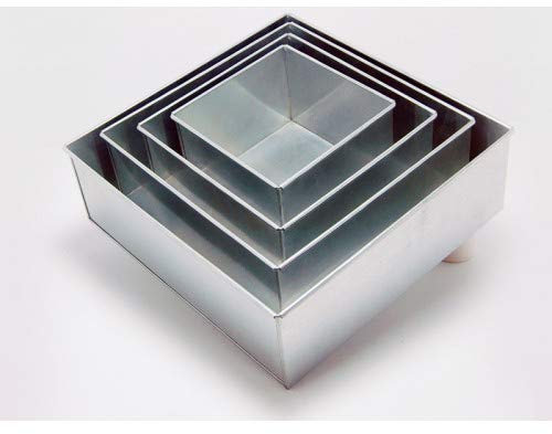 EURO TINS Moldes Cuadrados para Hacer Tartas (4 Pisos)