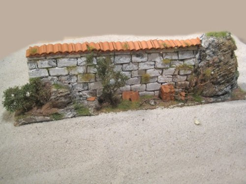 menta-modellbau Mauer mit Tondachziegel (Bausatz)