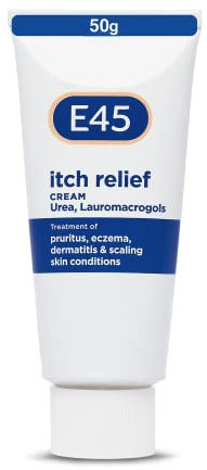 E45 Itch Relief Cream 50 g – Anti Itch Cream for Skin Irritation – Non-Greasy E45 Cream to Relieve Itching – Eczema Dermatitis Cream – Instantly Soothes and Calms Skin - E45 for Itching