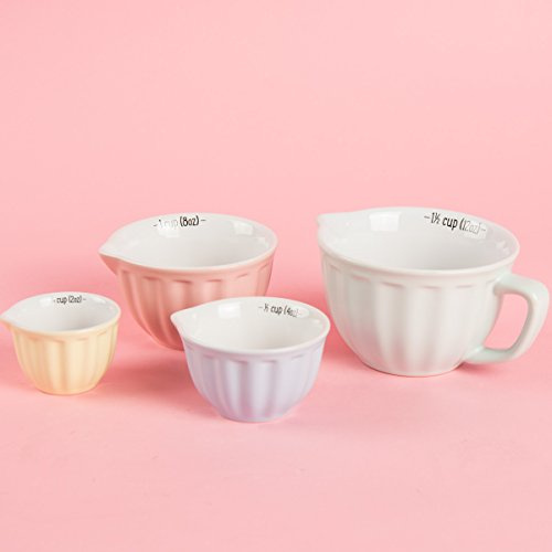 Retro Pastel Measuring Cups - Set of 4 Pcs by sass