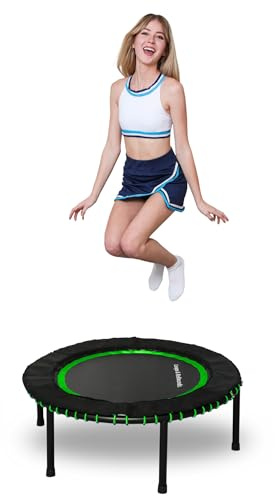 LEAPS & REBOUNDS Trampoline for Adults & Kids – Durable Rebounder with Workout Videos for Fitness, Outdoor Games, and Recreation – Safe & Quiet Design