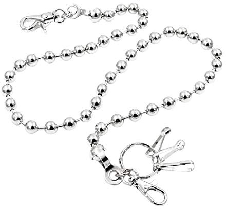 UNIQSUM Simple Ball Wallet Chain Biker Punk Schlüssel Jeans Kette, silber