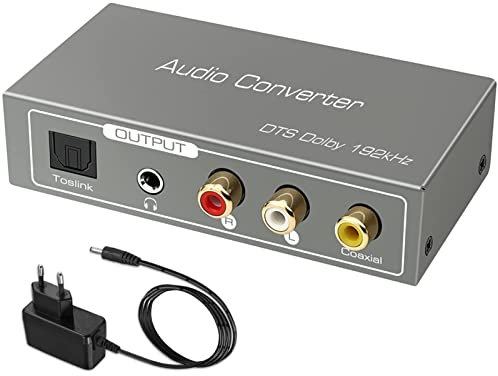 HDMI ARC Convertitore, Ozvavzk HDMI ARC Digitale ad Analogico 192 KHz Audio Adattatore, Coassiale Ottico o HDMi(ARC) ad coassiale + ottico + L/R + uscita jack da 3,5 mm
