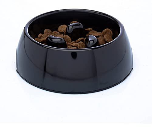 DDOXX Antischlingnapf Hunde - Rutschfester und Spülmaschinentauglicher Antischlabbernapf Hund - 140 ml (Schwarz)