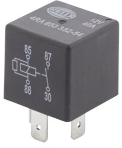 HELLA Relé, corriente de trabajo - 12V - 4polos - Diagrama de circuito: S2