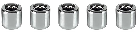 Mega Candles 5 pcs Silver 1/2 Inch Diameter Ceramic Chime Ritual Spell Candle Holders, Great for Casting Chimes, Meditation, Rituals, Spells, Vigil, Witchcraft, Wiccan Supplies