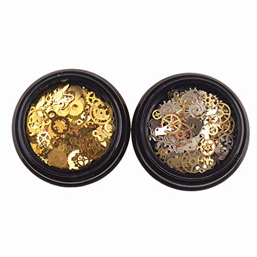 ATATMOUNT 2 Box Mini Mixed Steampunk Zahnräder Gear Clock Charm UV-Rahmen Harz Schmuckfüllungen
