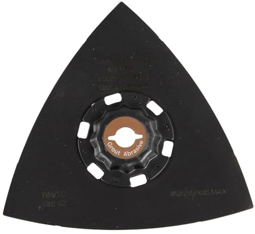Makita B-66569 Starlock Max HM/TC Deltaplatte 116 mm MAM016, Körnung 40, für Mörtel, Leim, Fiberglas, Holz, für Multitool, Multifunktionswerkzeug, 1 Stück