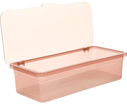 DOITOOL Chopsticks Drain Storage Box Food Grade Tableware Storage Organizer with Lid Transparent Kitchen Cutlery Tray for Chopsticks Forks and Utensils Keeps Contents Clean and Dry