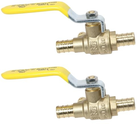 2 Pieces XFITTING 1/2 Pex Ball Valve with Drain, Full Port