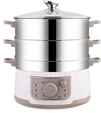 REJOON Vaporera eléctrica Multifuncional de Acero Inoxidable de Grado alimenticio for el hogar, vaporera de Gran Capacidad con vaporera eléctrica