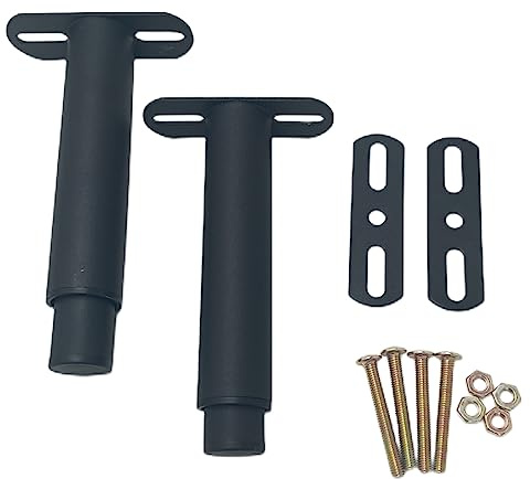 2PCS Adjustable Legs Heavy Duty Bed Center Frame Slat Retractable Couch Metal Furniture Bed Support Feet Bracket Replacement Kitchen for Sofa Table Desk Cupboard Cabinet 7-13inch (Black)