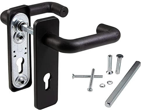 Door Handle Internal and External Hardware Set. Spring Loaded Lever Fire Resistant ADA & DDA Compliant for Home or Commercial Use. Fingerprint Free Coating. Door Thickness 55 to 70 mm